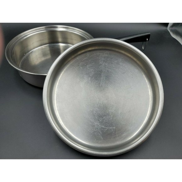 InKor Stainless Steel 1 Quart Pan With Lid Vintage USA 3-Ply 18-8 - Picture 3 of 7